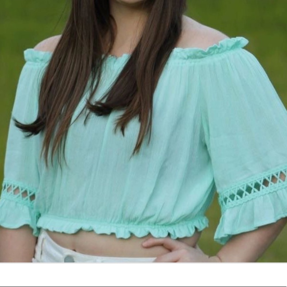 Mint crop top